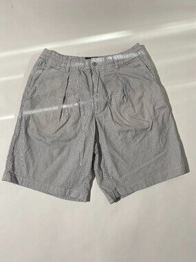 Todd Snyder White and Blue Striped Shorts Italian Fabrics 32 Waist